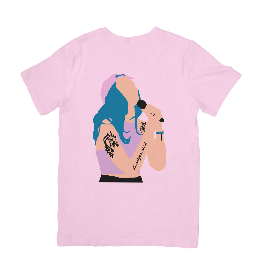 Camiseta Básica Halsey Illustrated