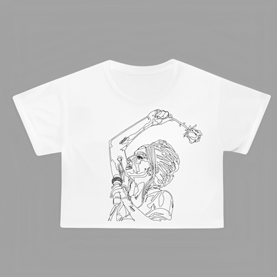 Camiseta Cropped Lady Gaga Illustrated