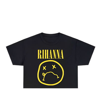 Camiseta Cropped Rihanna Illustrated