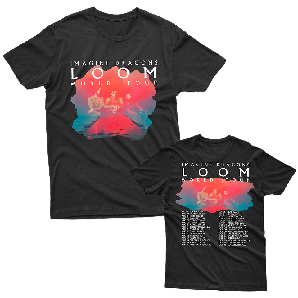 Camiseta Básica Imagine Dragons World Loom Tour 2024