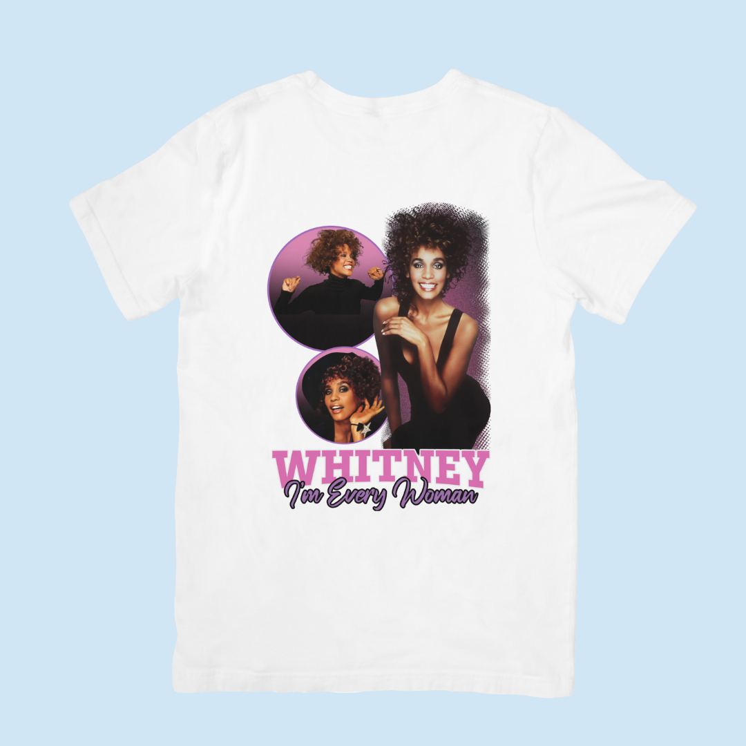 Camiseta Básica Whitney Houston I'am Every Woman