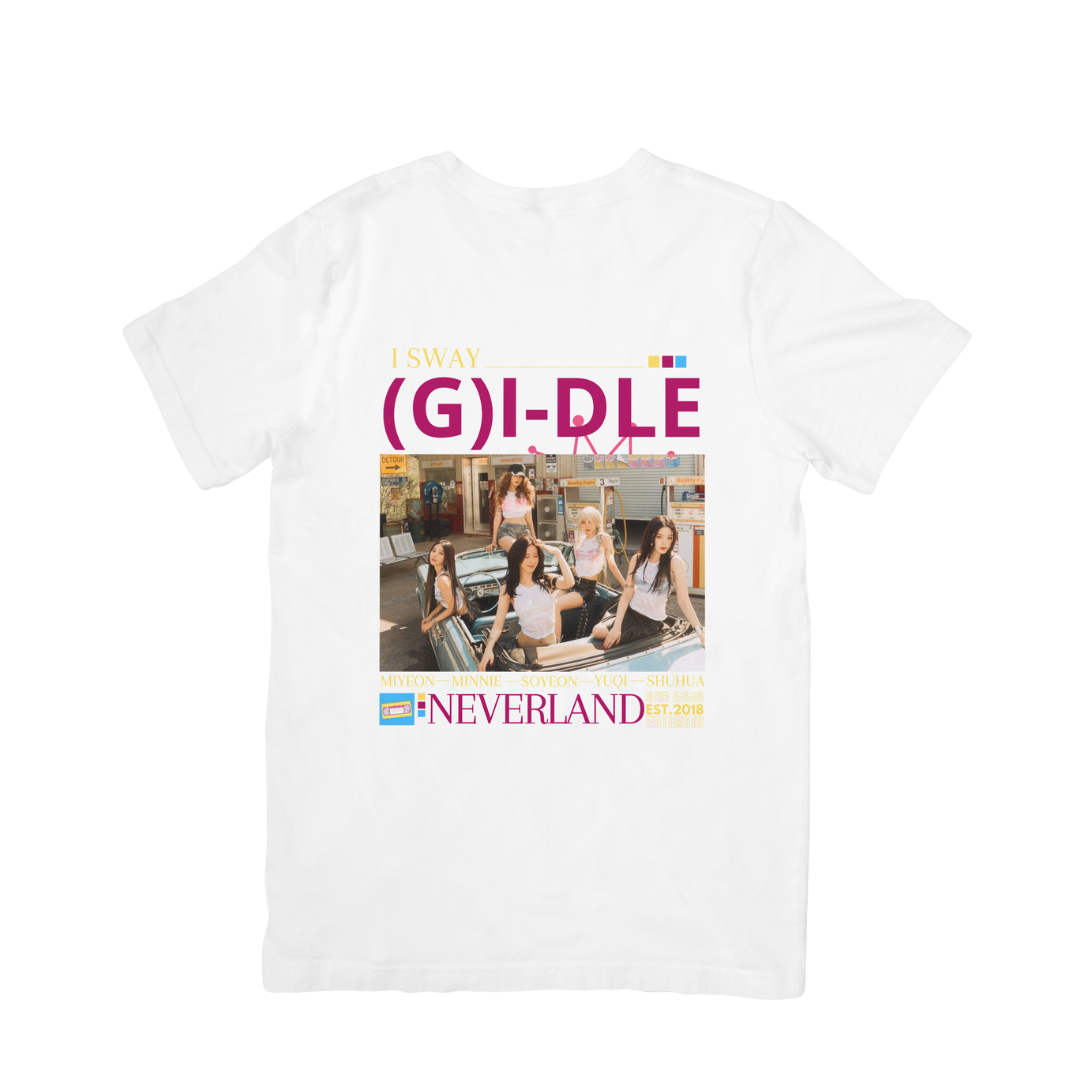 Camiseta Básica (G)i-dle I Sway - branco