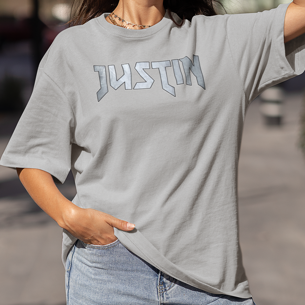 Camiseta Básica Justin Bieber Name