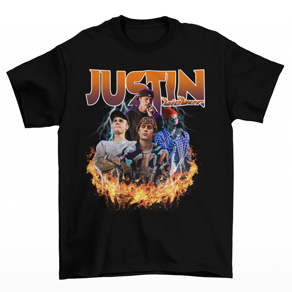 Camiseta Básica Justin Bieber Fire