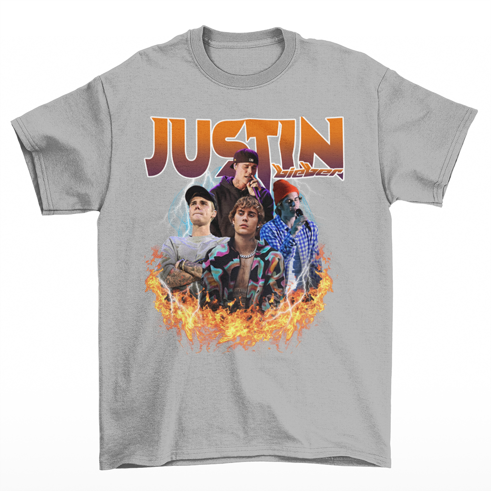 Camiseta Básica Justin Bieber Fire