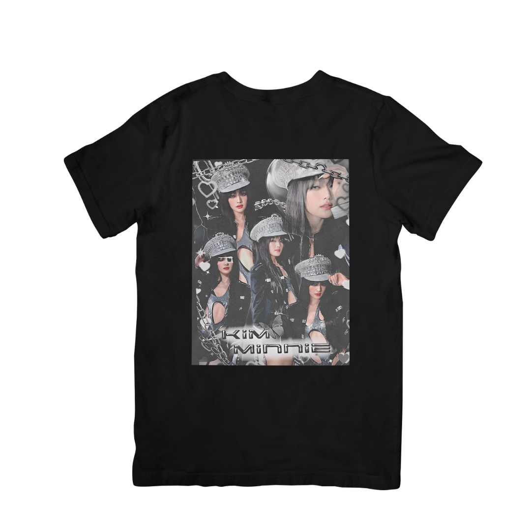 Camiseta Básica (G)i-dle Kim Minnie - preto