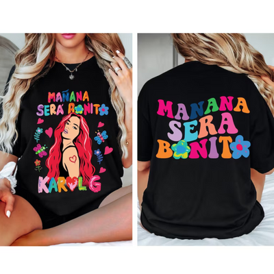 Camiseta Básica Karol G Manana Sera Bonita