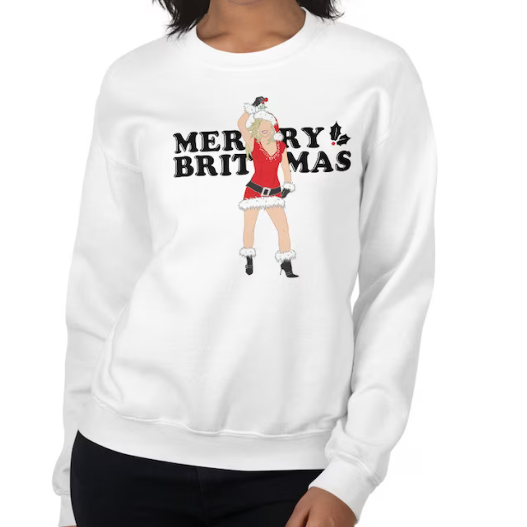 Moletom Gola Redonda Christmas Merry Britmas