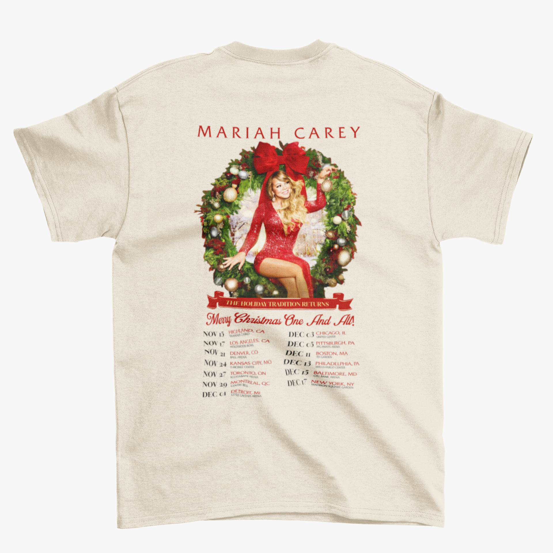 Camiseta Básica Christmas Mariah Carey Xmas- pérola