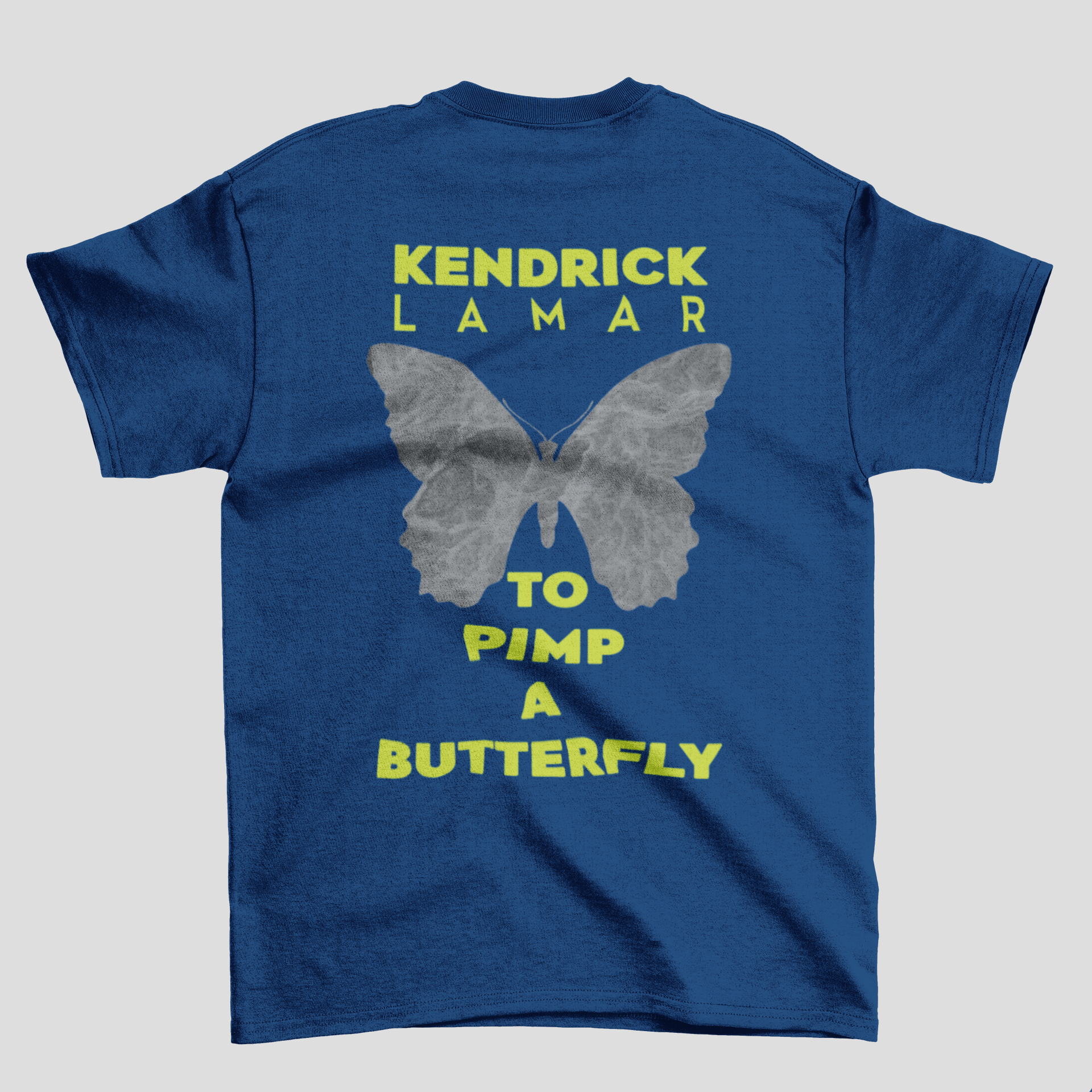 Camiseta Básica Kendrick Lamar to a Pimp Butterfly- AZUL-MARINHO