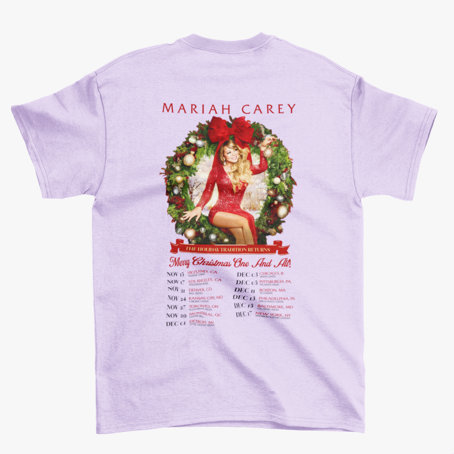 Camiseta Básica Christmas Mariah Carey Xmas- lilás