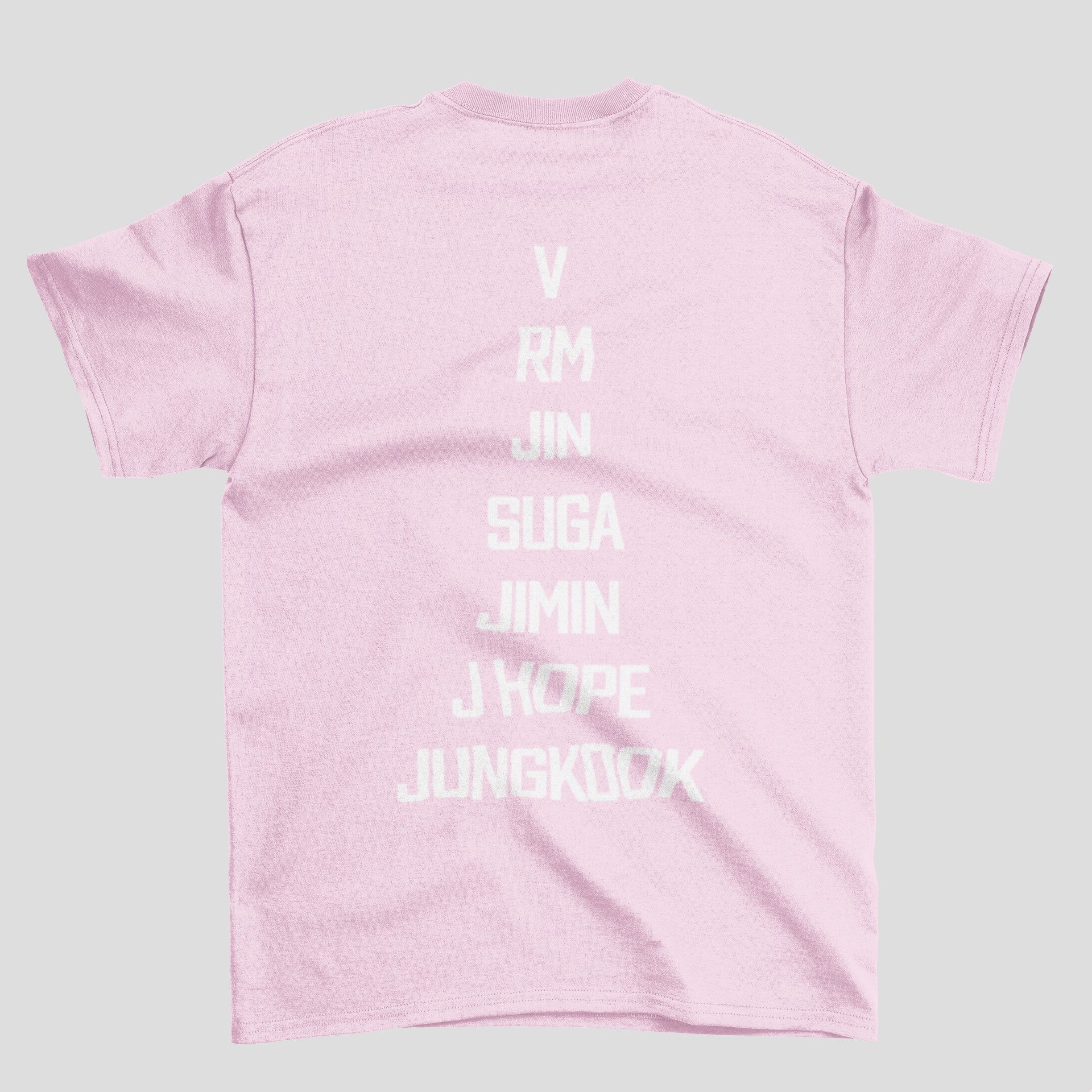 Camiseta Básica BTS Love Yourself- rosa bebe