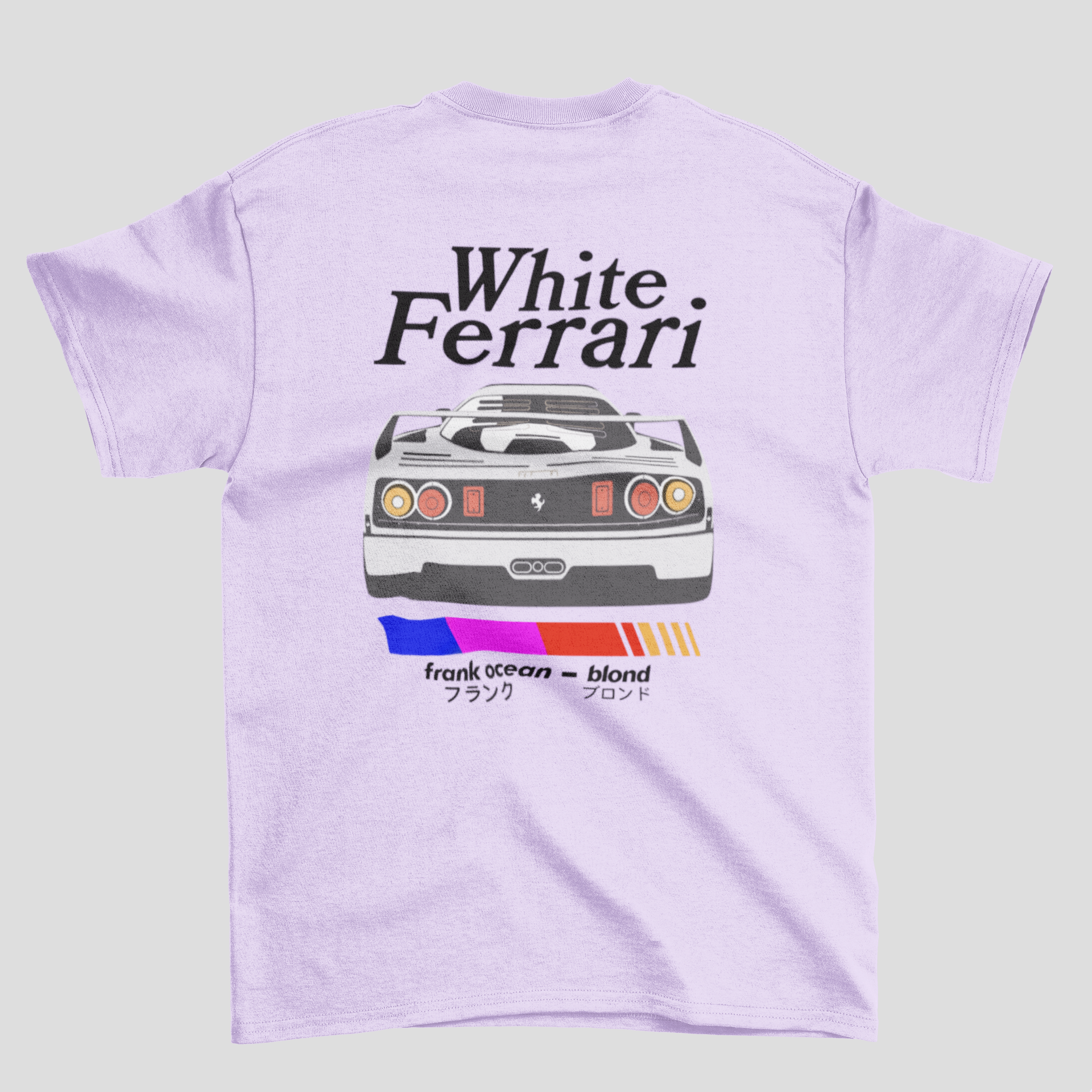 Camiseta Básica Frank Ocean White Ferrari- lilás