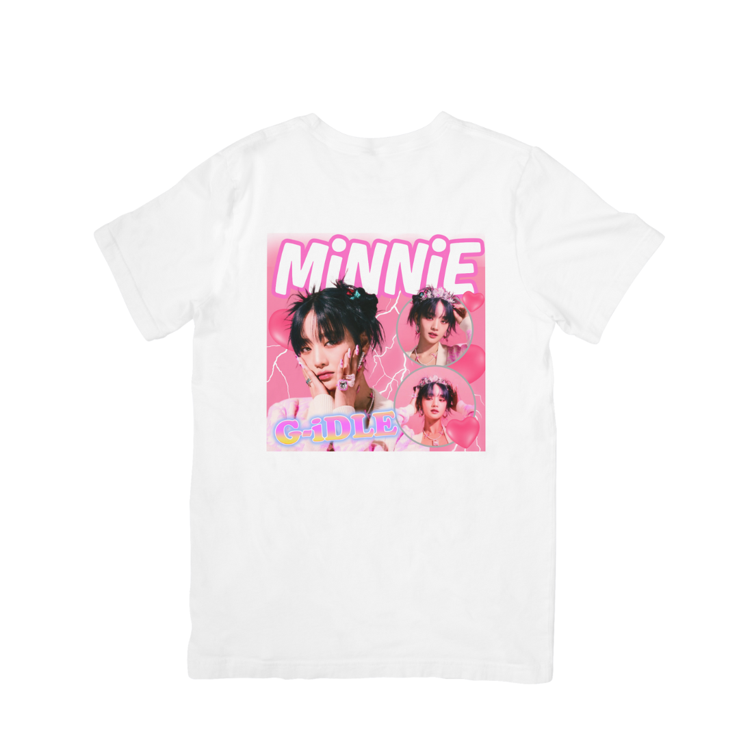 Camiseta Básica (G)i-dle Minnie Graphic - branco