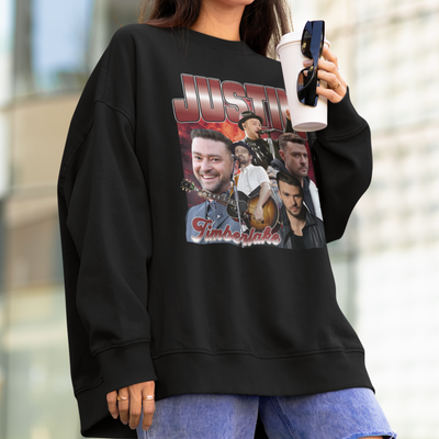 Moletom Gola Redonda Justin Timberlake Retro Vintage