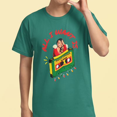 Camiseta Básica Christmas All I Want Is Mariah Carey