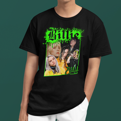 Camiseta Básica Billie Eilish Retro