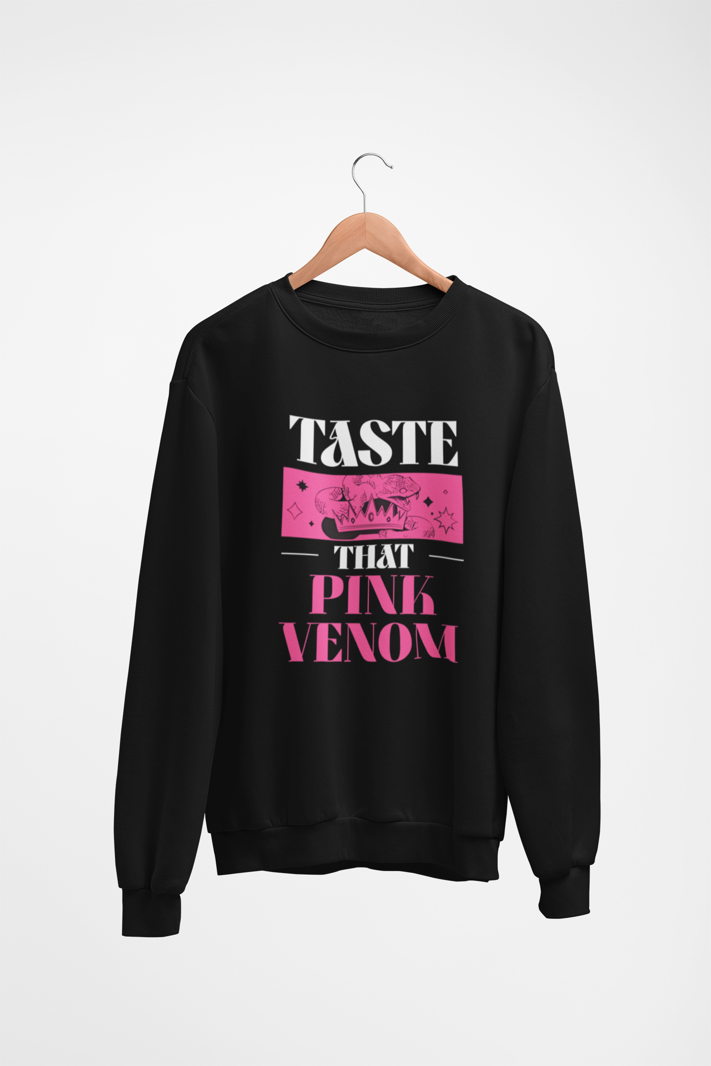 Moletom Gola Redonda Blackpink Pink Venom