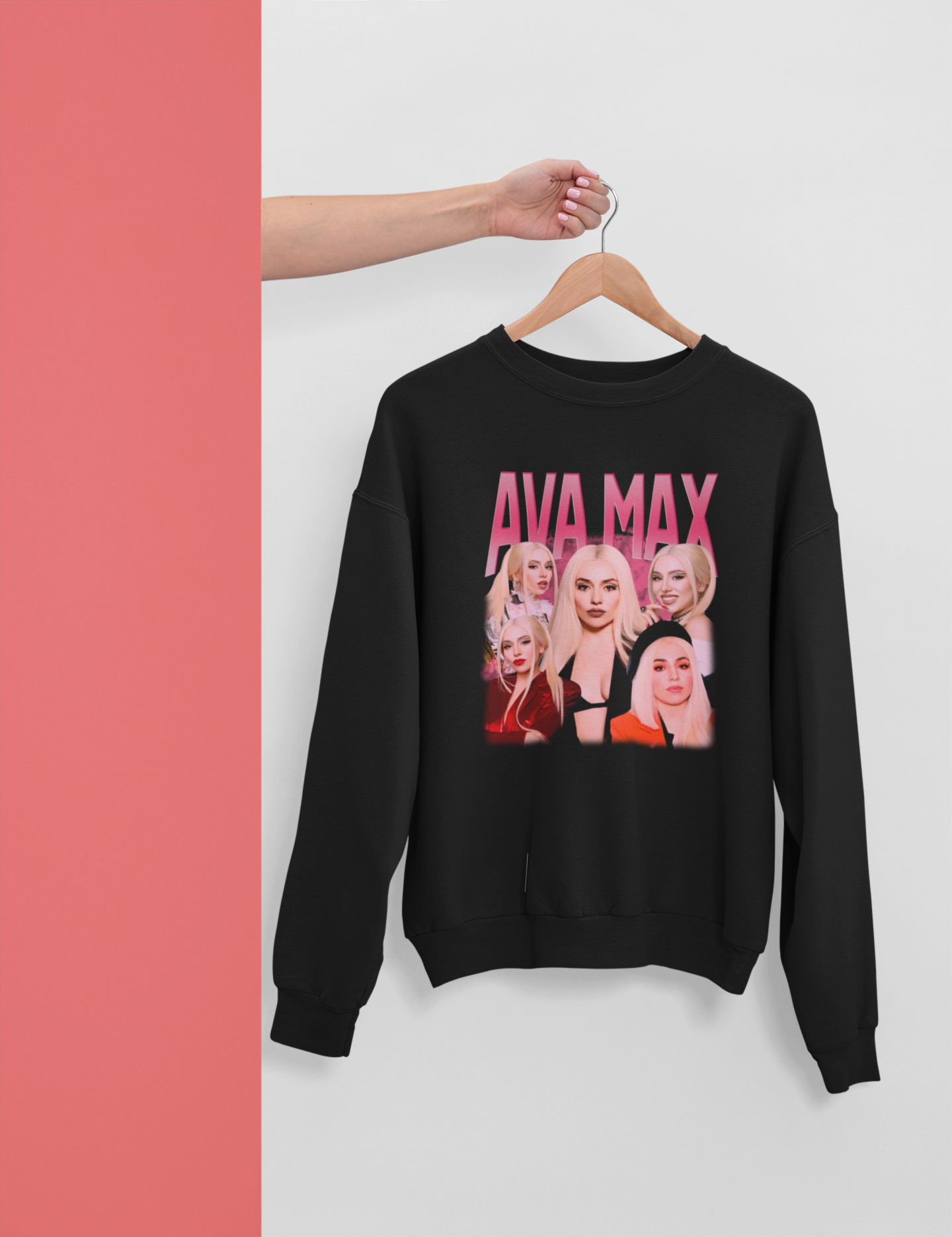 Moletom Gola Redonda Ava Max Collab - Preto