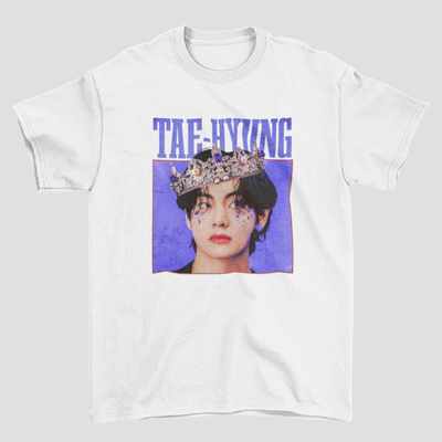 Camiseta Básica BTS Tae-Hyung Graphic Vintage