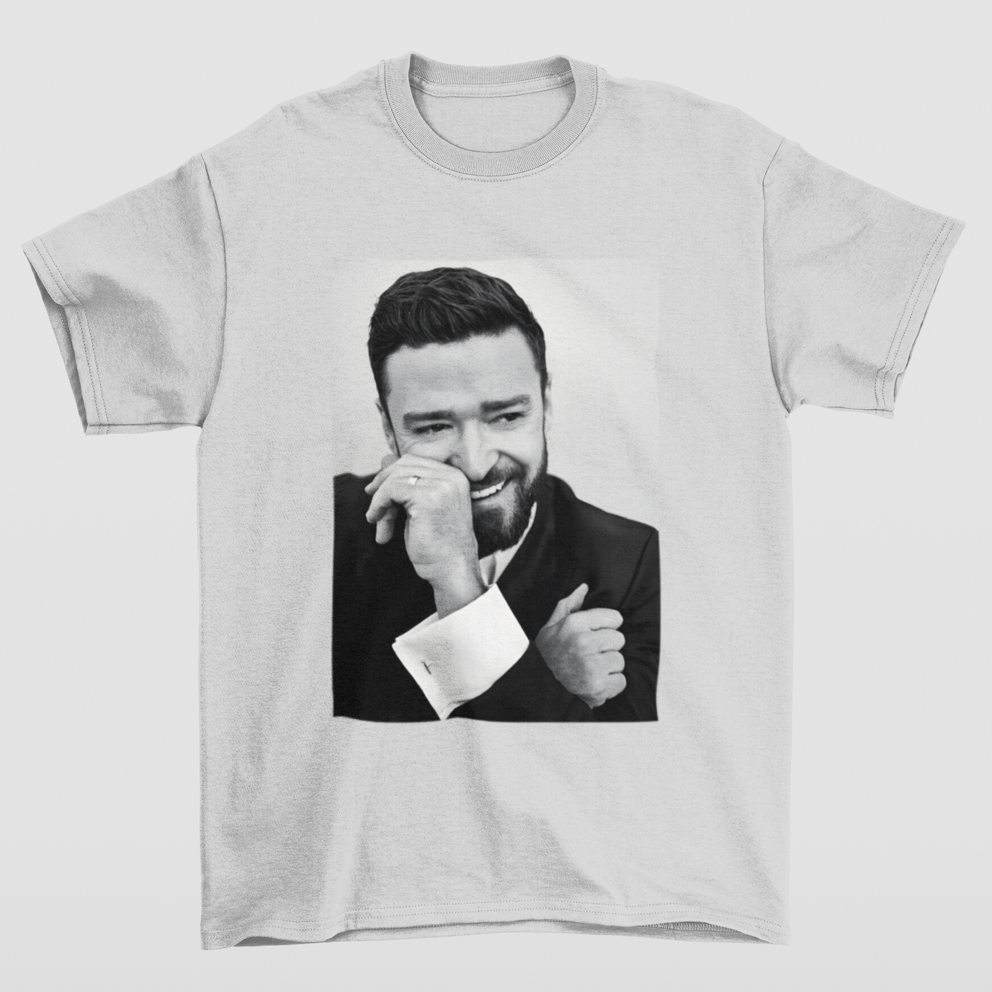 Camiseta Básica Justin Timberlake Photo P&B