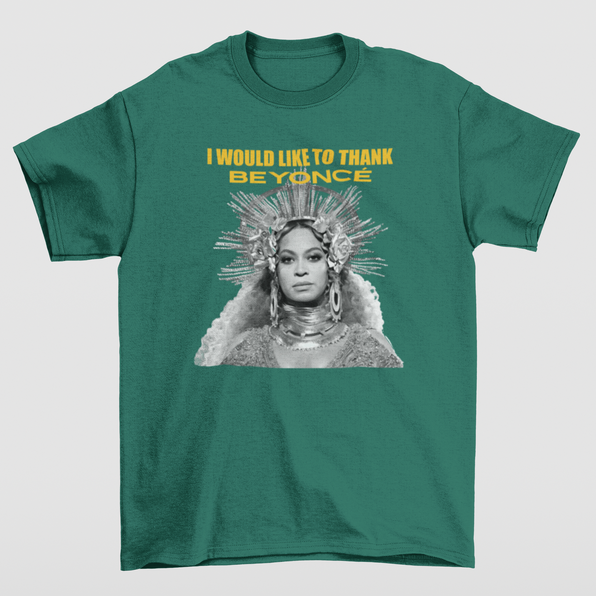 Camiseta Básica Beyoncé I Would Like To Thank - verde