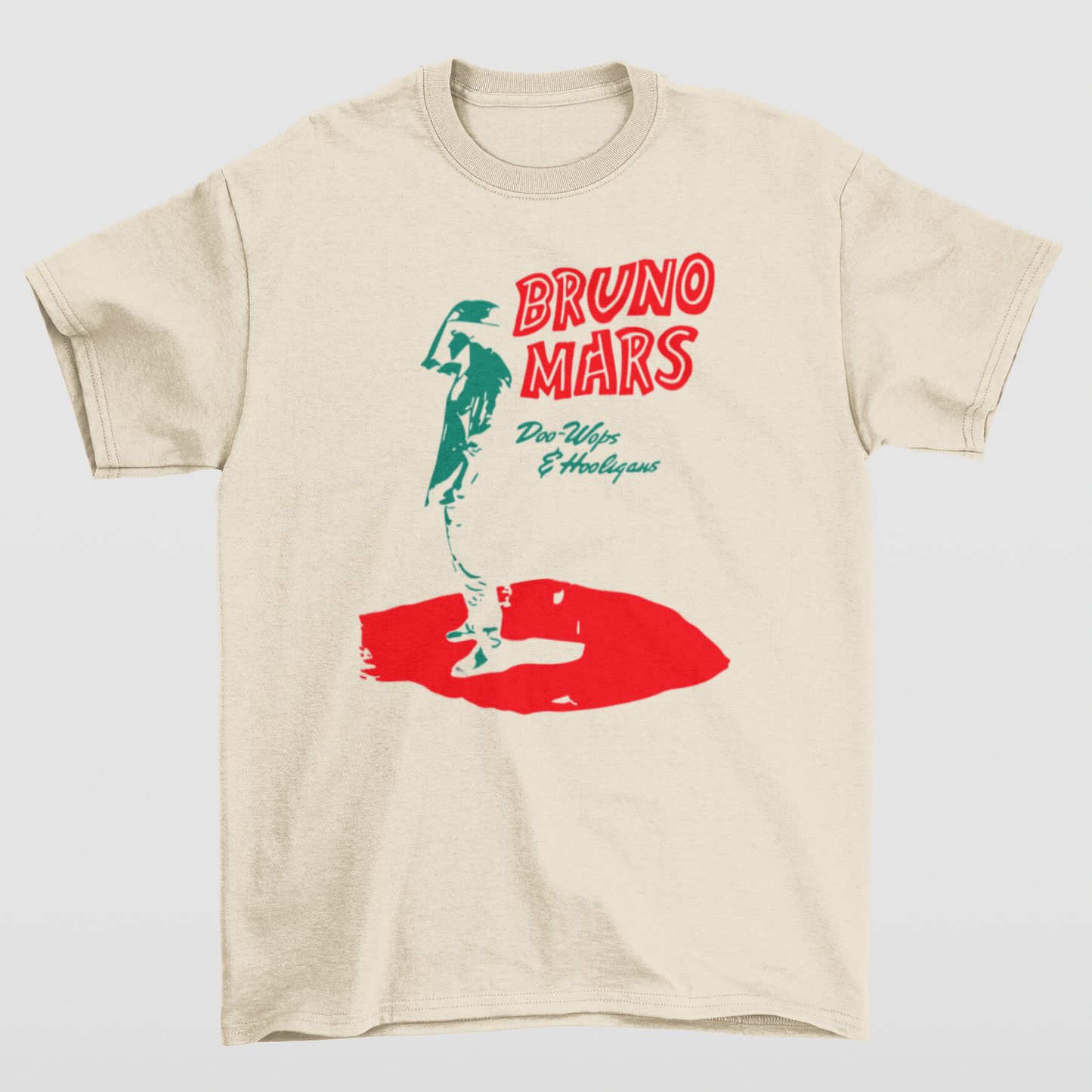 Camiseta Básica Bruno Mars Doo-Woops- PÉROLA