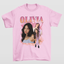 Camiseta Básica Olivia Rodrigo Casual- rosa bebe