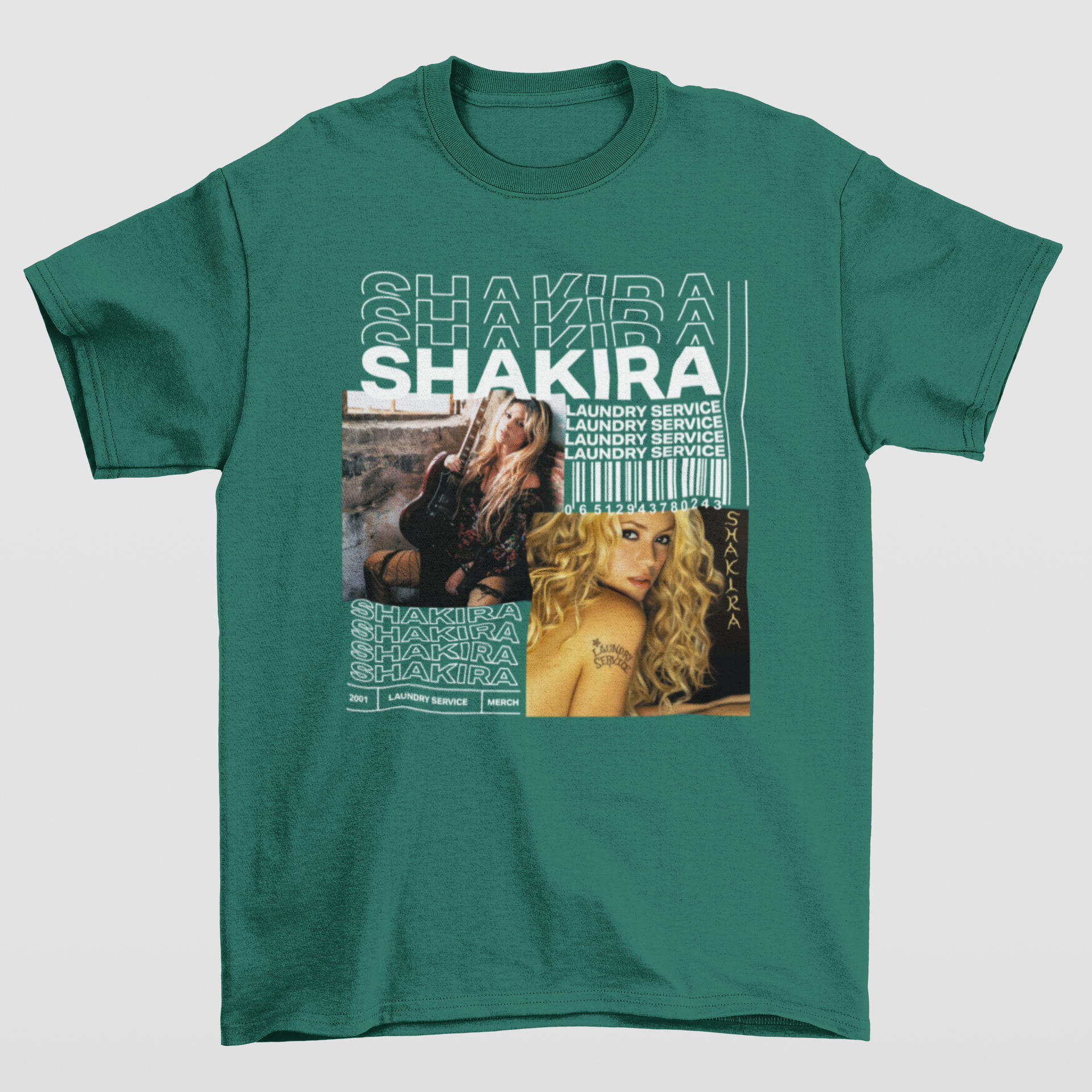 Camiseta Básica Shakira Aesthetic- verde