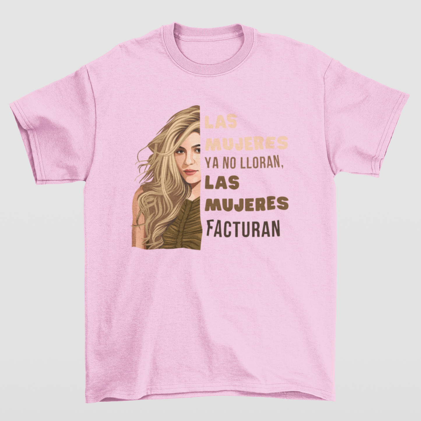 Camiseta Básica Shakira Las Mujeres-ROSA BEBE