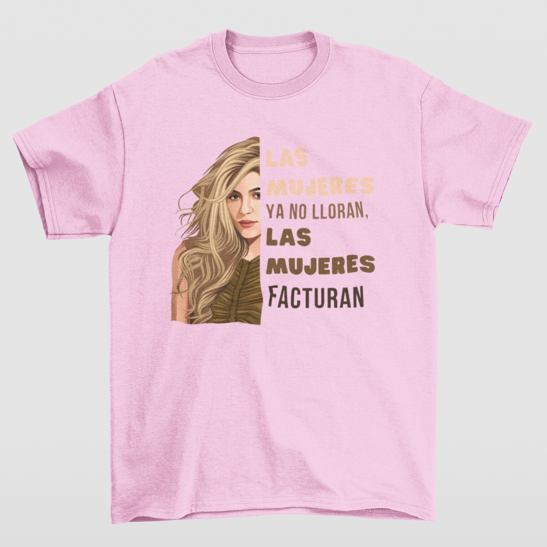 Camiseta Básica Shakira Las Mujeres-ROSA BEBE