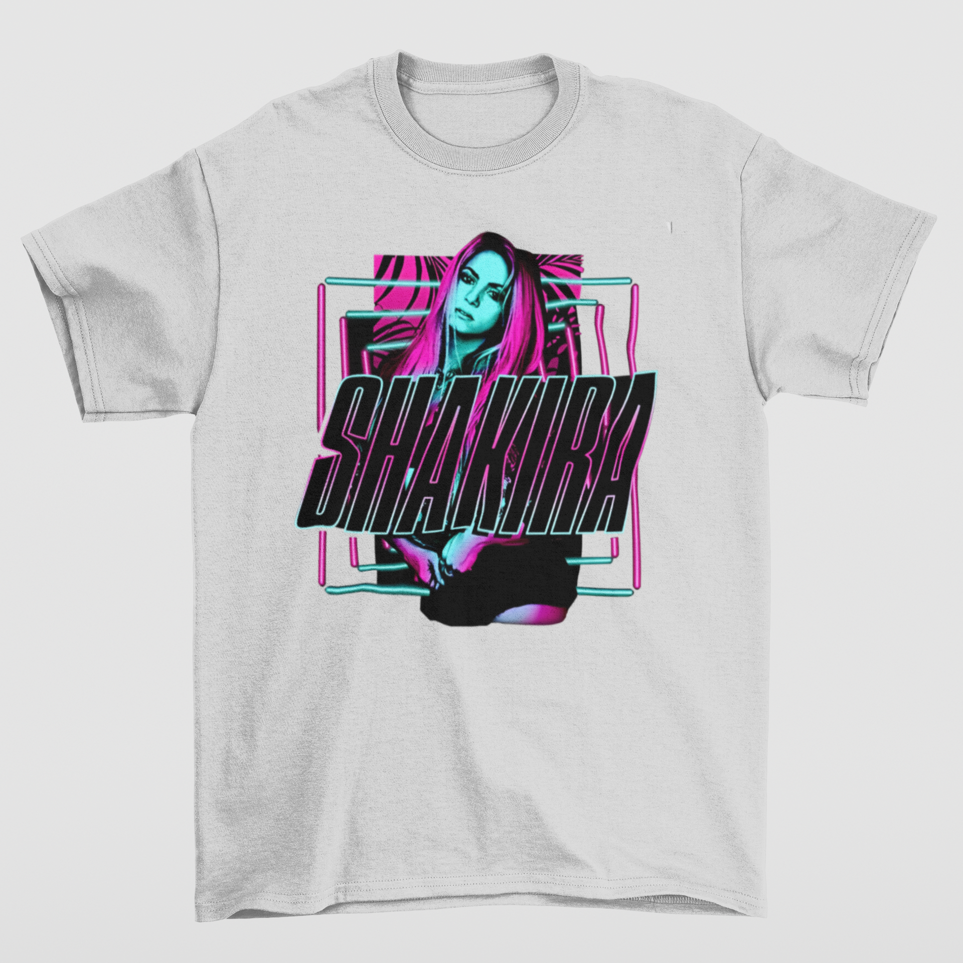 Camiseta Básica Shakira- cinza