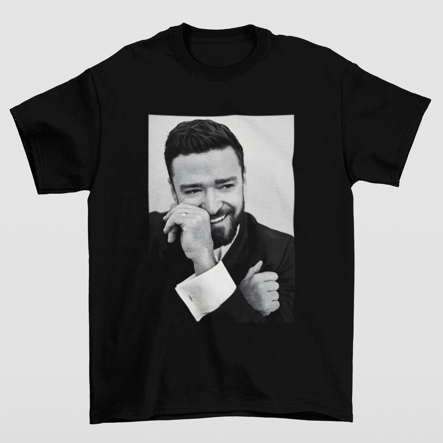 Camiseta Básica Justin Timberlake Photo P&B