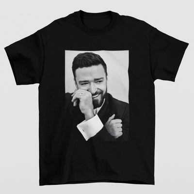 Camiseta Básica Justin Timberlake Photo P&B