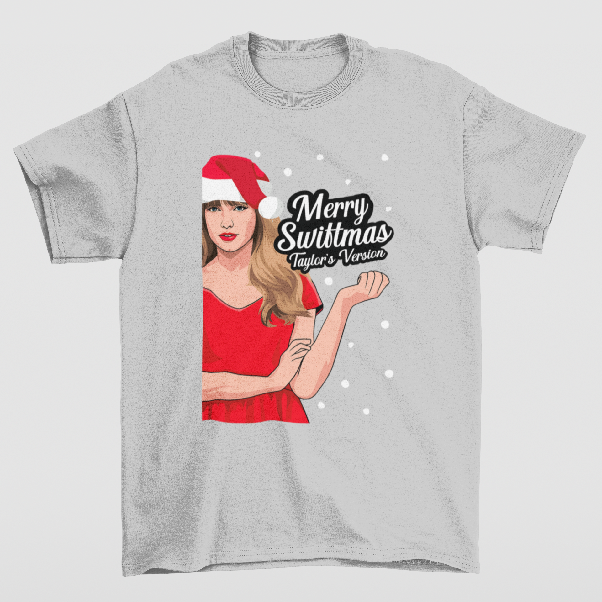 Camiseta Básica Christmas Taylor's Version- cinza