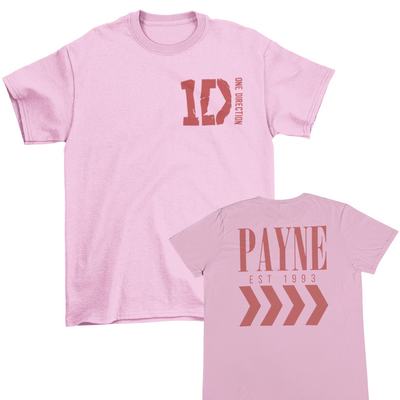 Camiseta Básica One Direction Liam Payne 1993 Rosa Bebê 