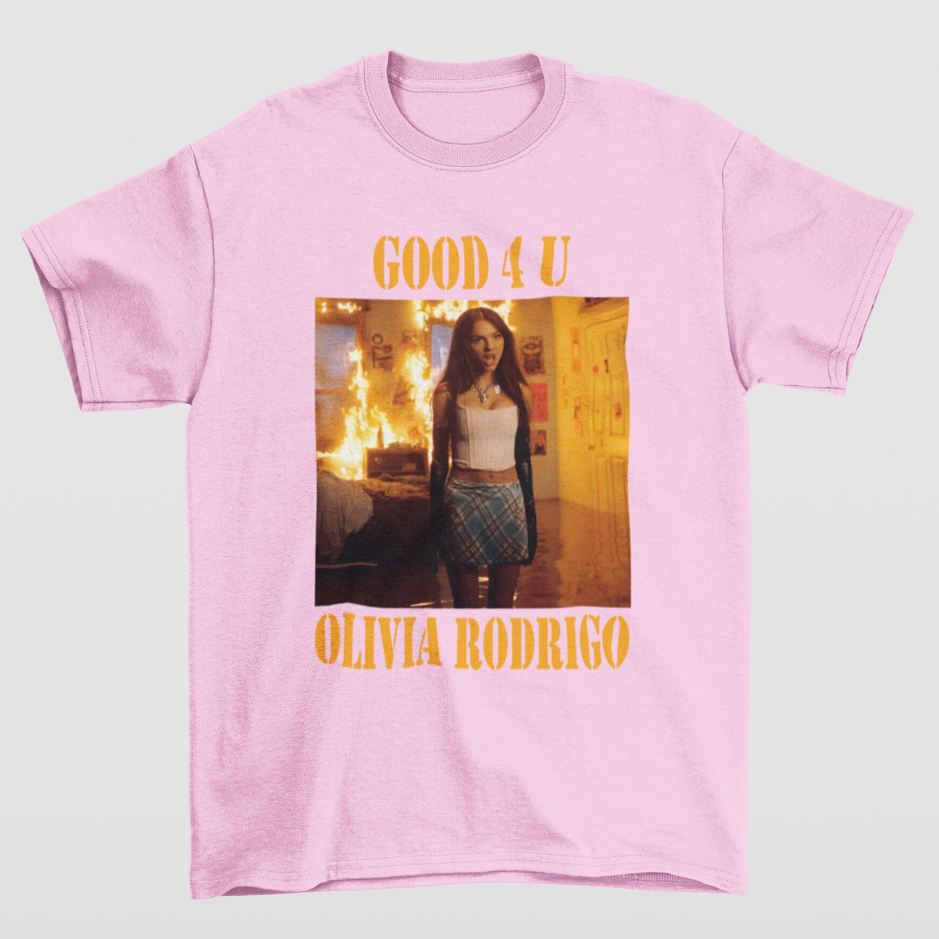 Camiseta Básica Good 4U Olivia Rodrigo- rosa bebe