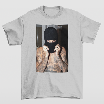 Camiseta Básica Justin Bieber Bad Boy Cinza 