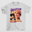 Camiseta Básica Justin Bieber 90's- cinza