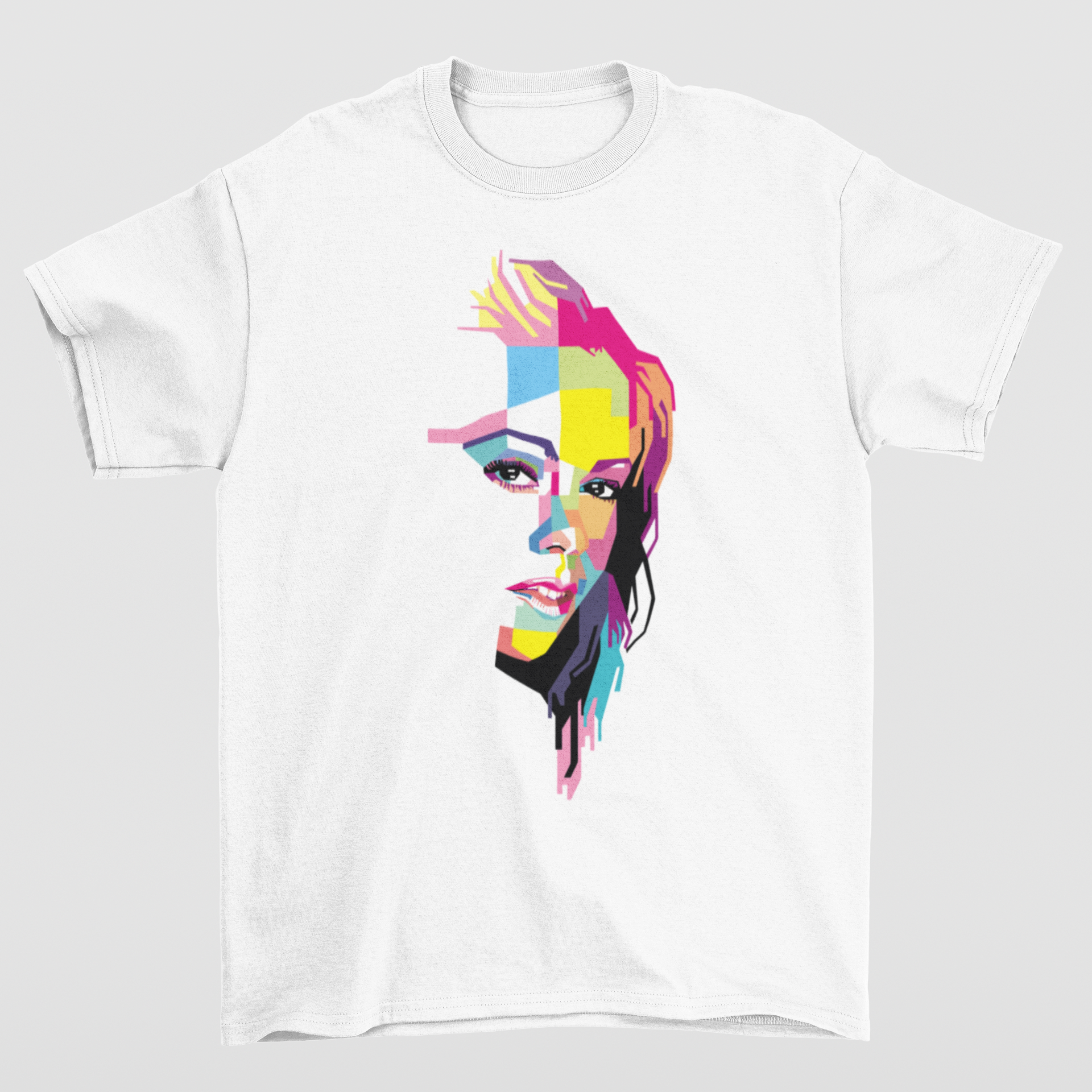 Camiseta Básica Mariah Carey Graphic Vintage- BRANCO