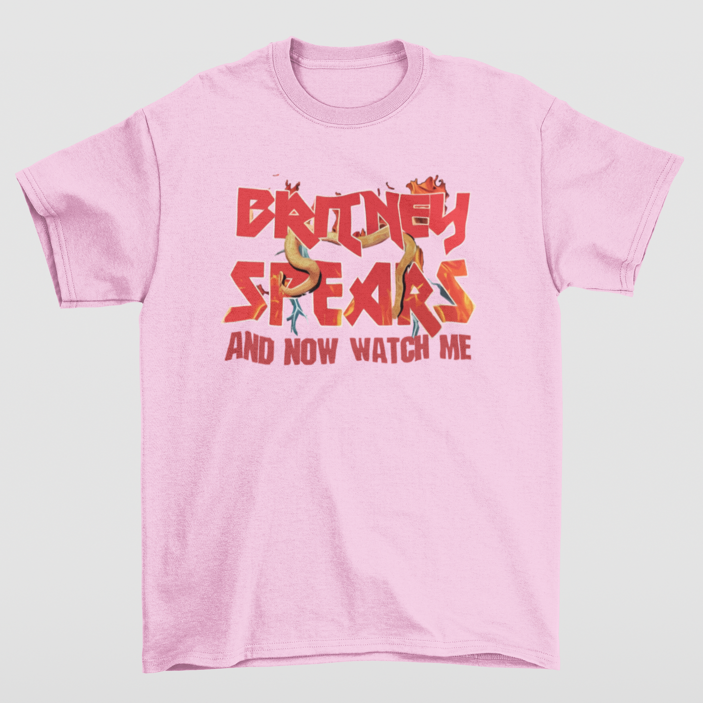 Camiseta Básica Britney Spears Watch me Now- rosa bebe