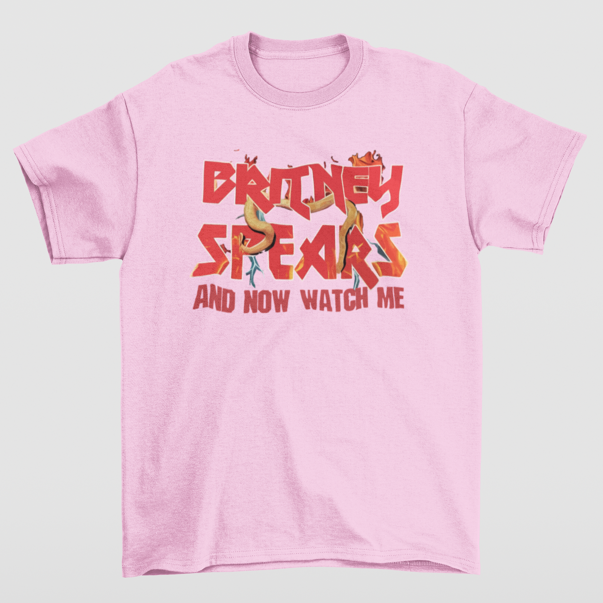 Camiseta Básica Britney Spears Watch me Now- rosa bebe