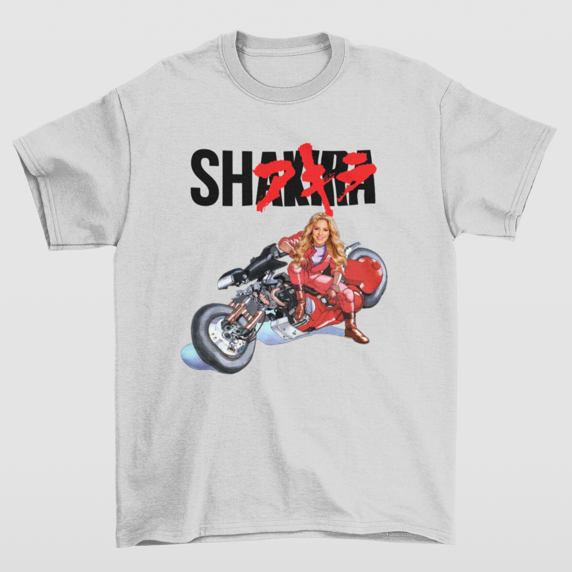 Camiseta Básica Shakira Anime Style- CINZA