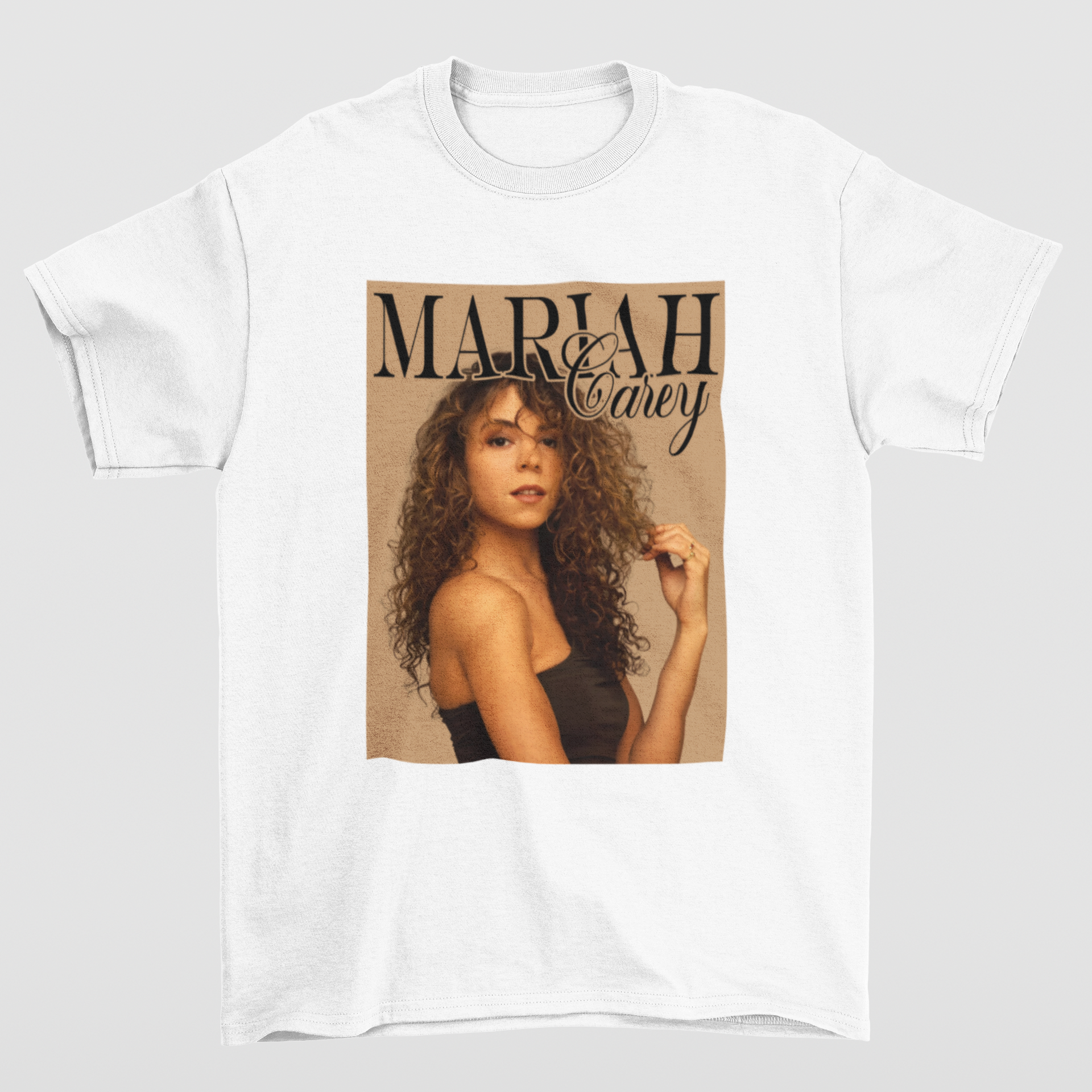 Camiseta Básica Mariah Carey 90'S Photo- branco