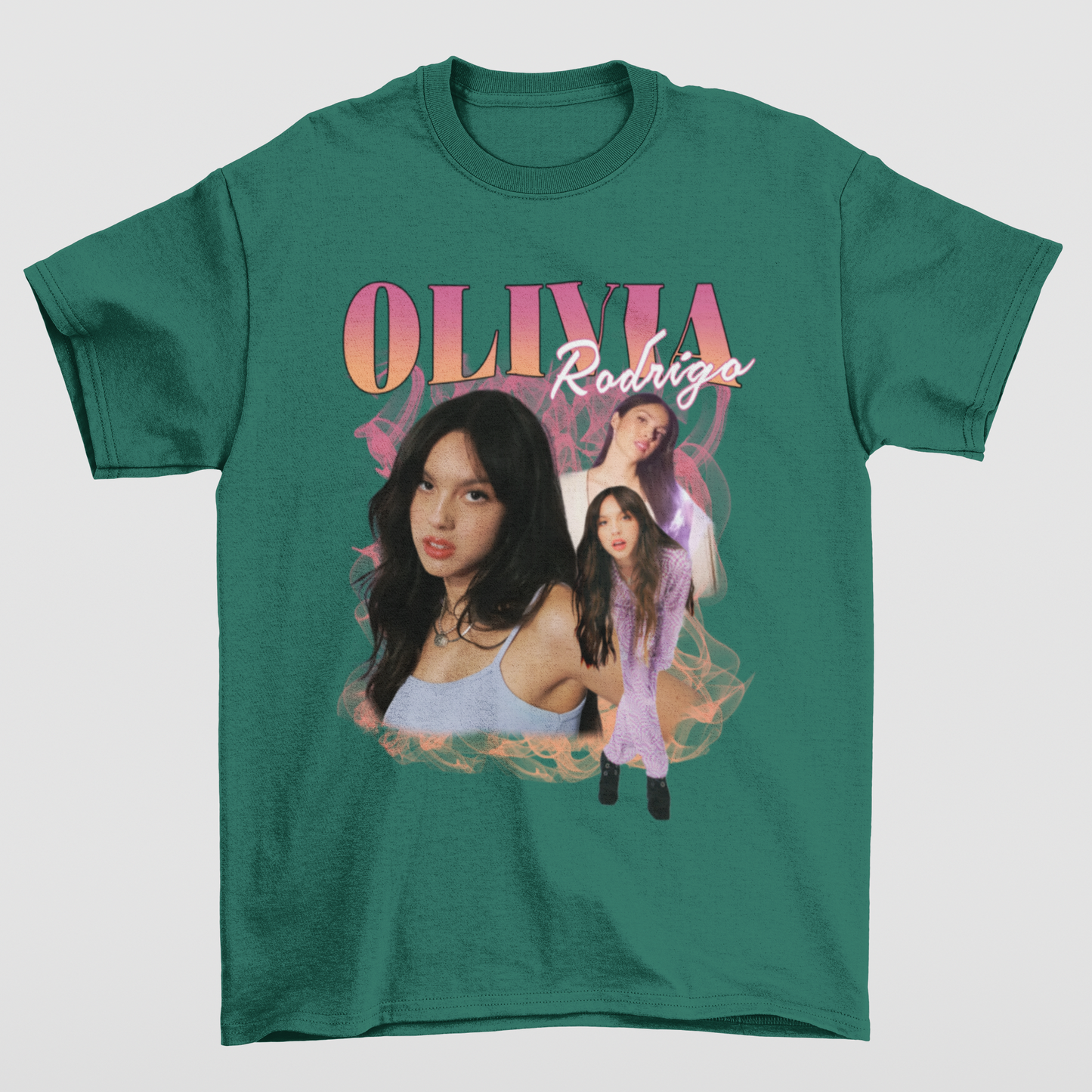 Camiseta Básica Olivia Rodrigo Casual- verde