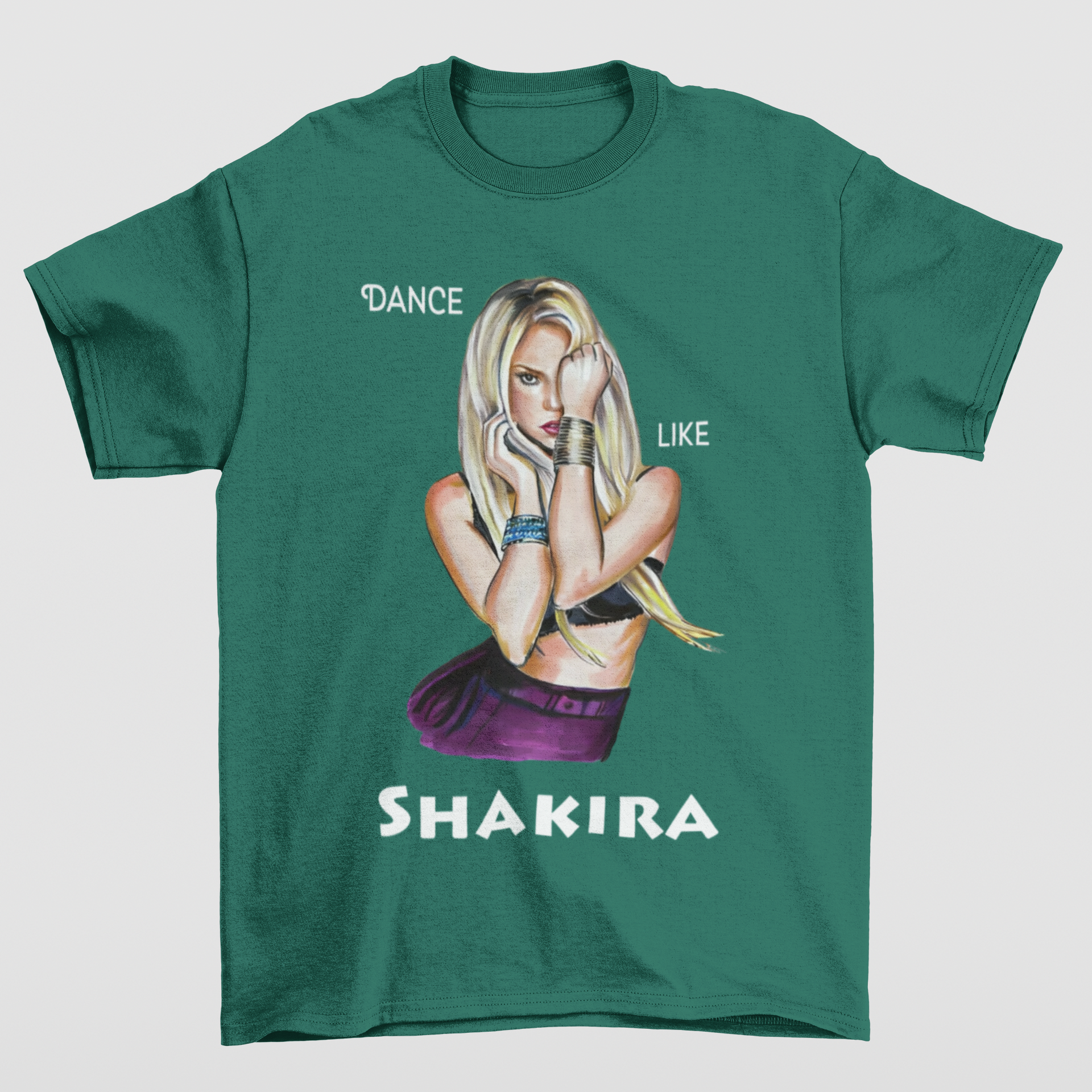 Camiseta Básica Dance Like Shakira- verde