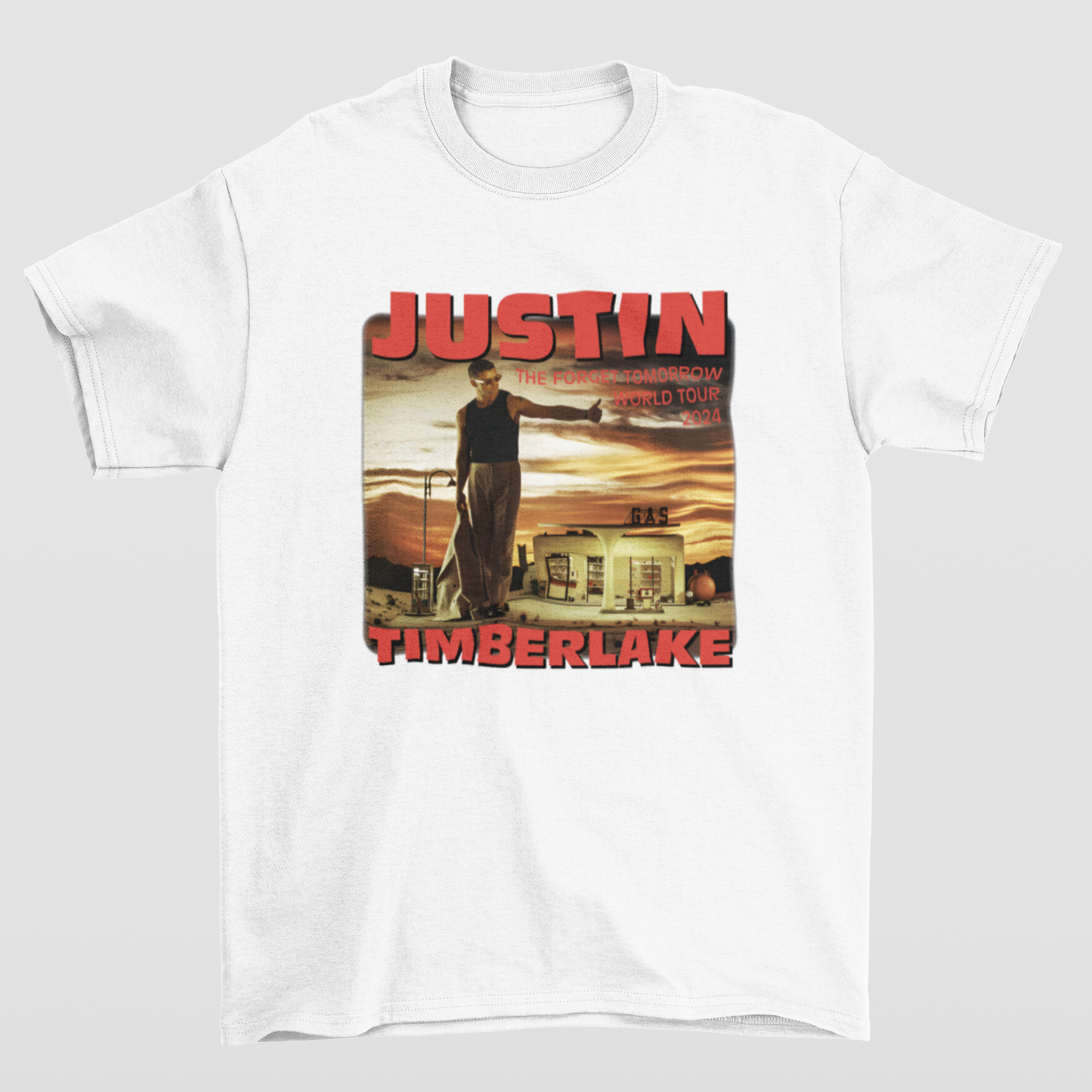 Camiseta Básica Justin Timberlake The Forget Tomorrow