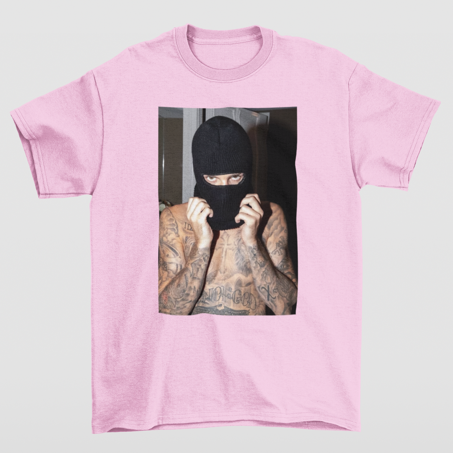 Camiseta Básica Justin Bieber Bad Boy Rosa Bebê 