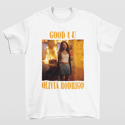 Camiseta Básica Good 4U Olivia Rodrigo- branco