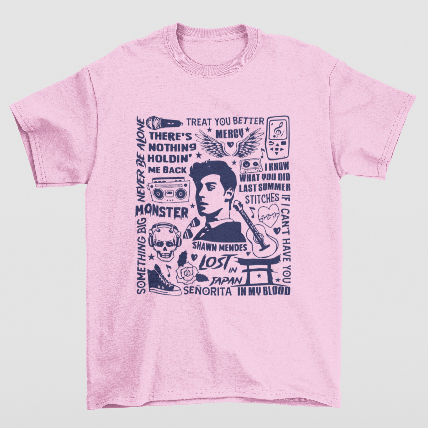 Camiseta Básica Shawn Mendes Songs